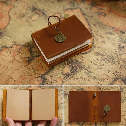 Vintage leather travel daily gifts small journal notebook
