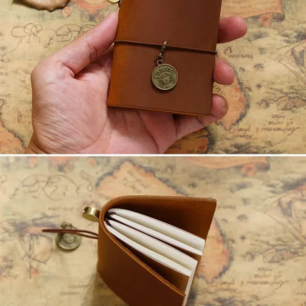 Vintage leather travel daily gifts small journal notebook