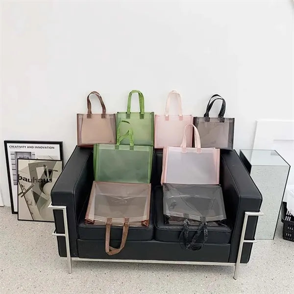 Stadium events reinforced stylish shopping tote clear bag