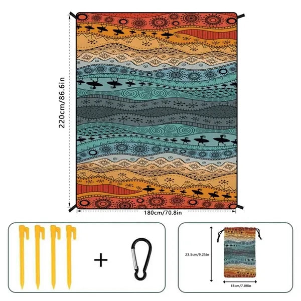 Travel Beach Blanket With Carry Bag