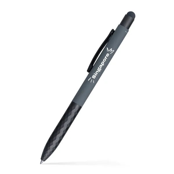 McVie Diamond Grip Gel Stylus Pen (Recycled Aluminum)