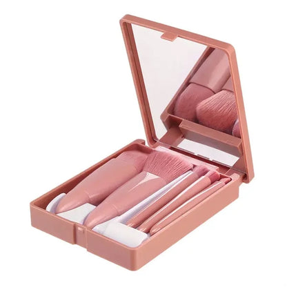 Makeup Brush Set with Mirror