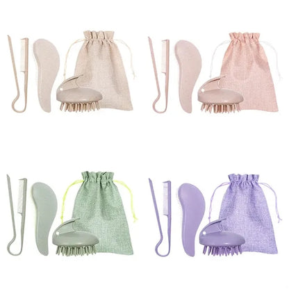 Wheat Straw Hair Comb Set