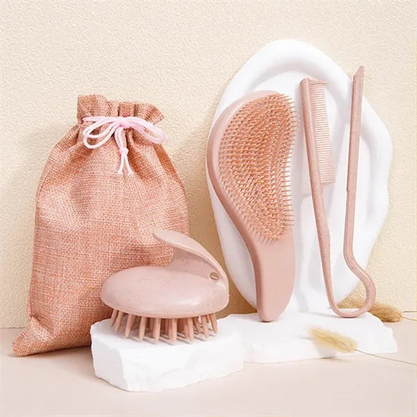 Wheat Straw Hair Comb Set