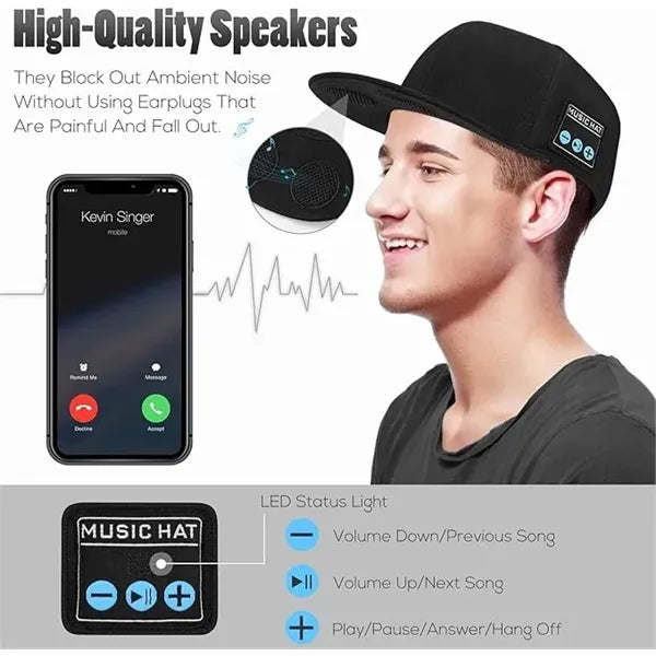 Bluetooth Stereo Music Baseball Cap