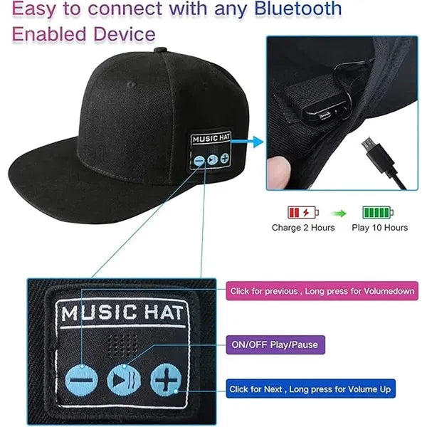 Bluetooth Stereo Music Baseball Cap