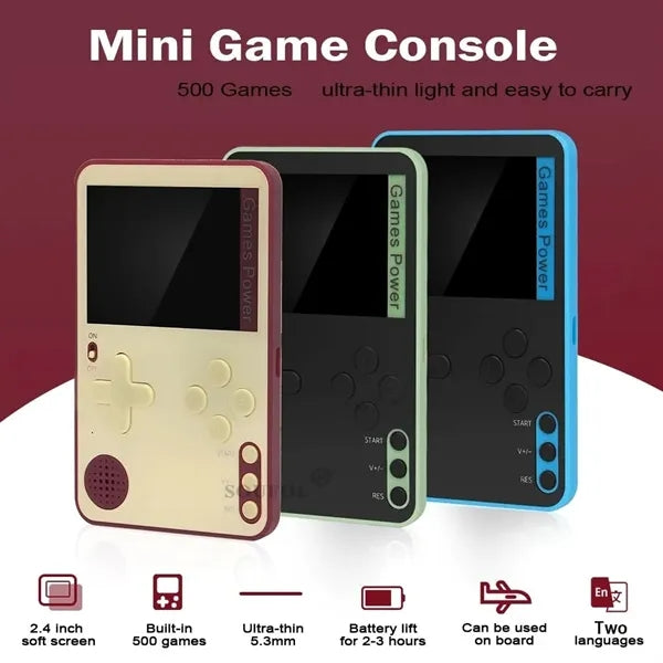 2.4 Inch Ultra Thin Handheld Game Console