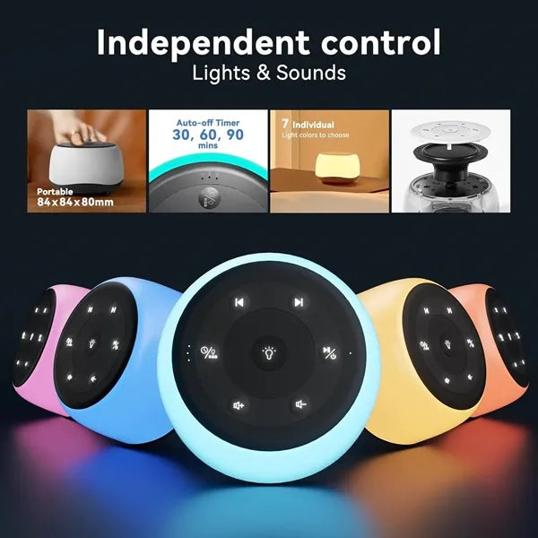 Portable Sound Machine Color Changing 34 Soothing Sounds