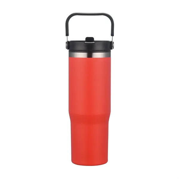 30oz. Double Wall SS / PP Mug with Handle and Flip Straw