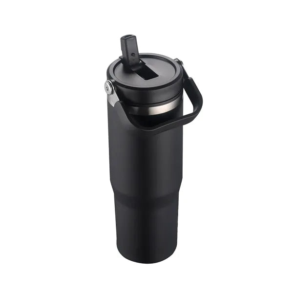 30oz. Double Wall SS / PP Mug with Handle and Flip Straw
