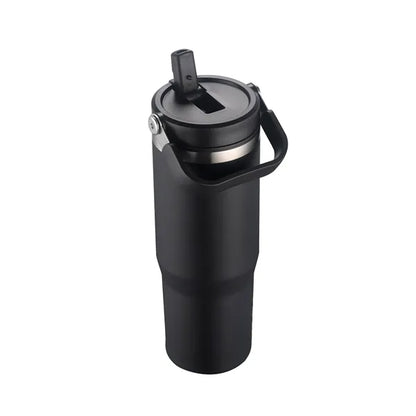 30oz. Double Wall SS / PP Mug with Handle and Flip Straw