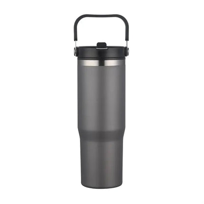 30oz. Double Wall SS / PP Mug with Handle and Flip Straw