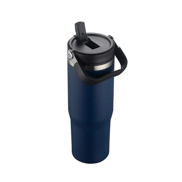 30oz. Double Wall SS / PP Mug with Handle and Flip Straw