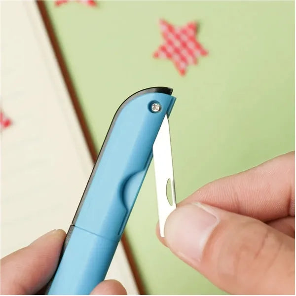 3 In 1 Ballpoint Pen Cutter with Foldable Scissors