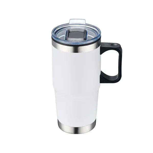 24oz Double Wall SS / PP Mug with Clear Closure Lid and Hand