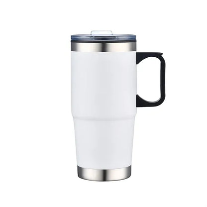 24oz Double Wall SS / PP Mug with Clear Closure Lid and Hand