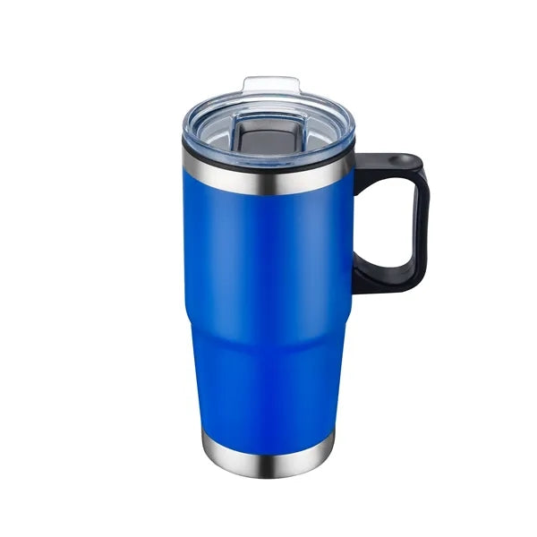 24oz Double Wall SS / PP Mug with Clear Closure Lid and Hand