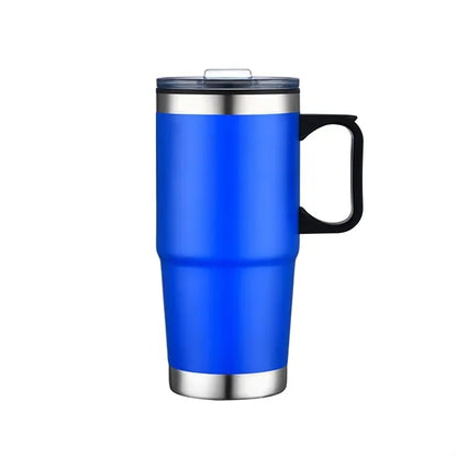 24oz Double Wall SS / PP Mug with Clear Closure Lid and Hand