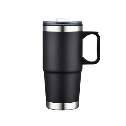 24oz Double Wall SS / PP Mug with Clear Closure Lid and Hand