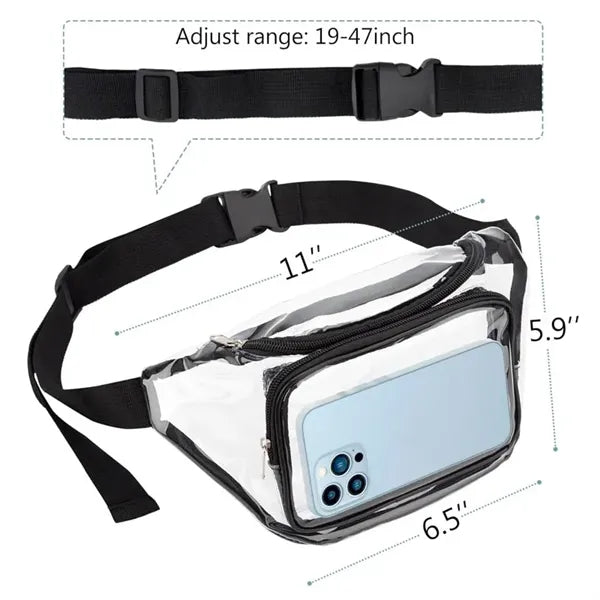 Transparent Fanny Pack with Adjustable Strap