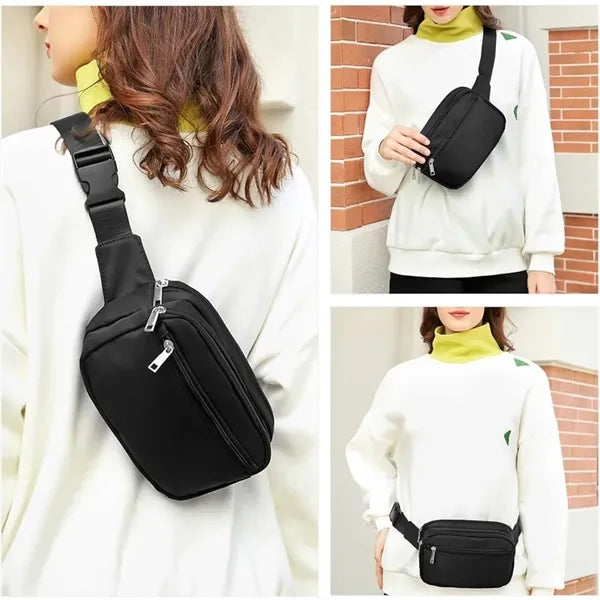 Double Layer Fanny Pack Crossbody Bag