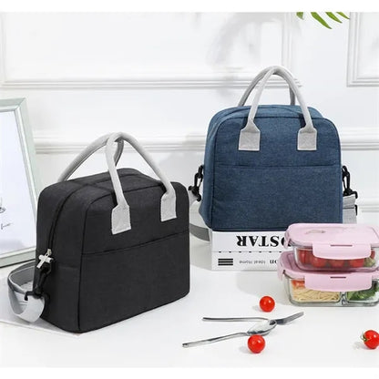 Insulated Travel Lunch Bag with Shoulder Strap