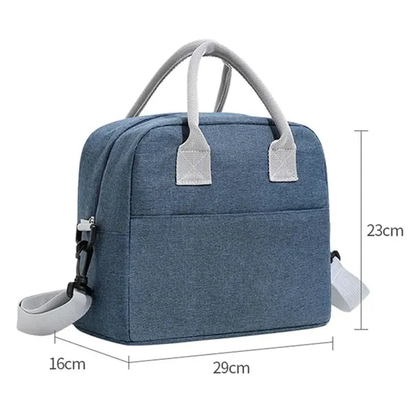 Insulated Travel Lunch Bag with Shoulder Strap