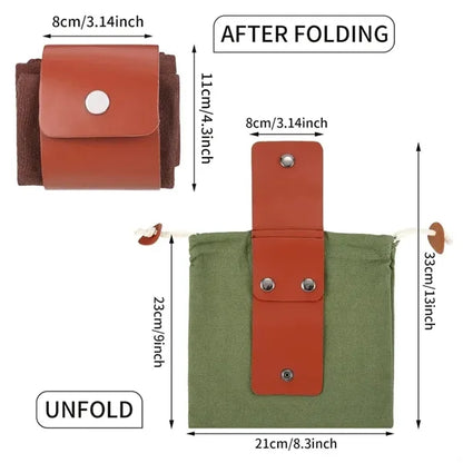 Canvas Foraging Drawstring Bag