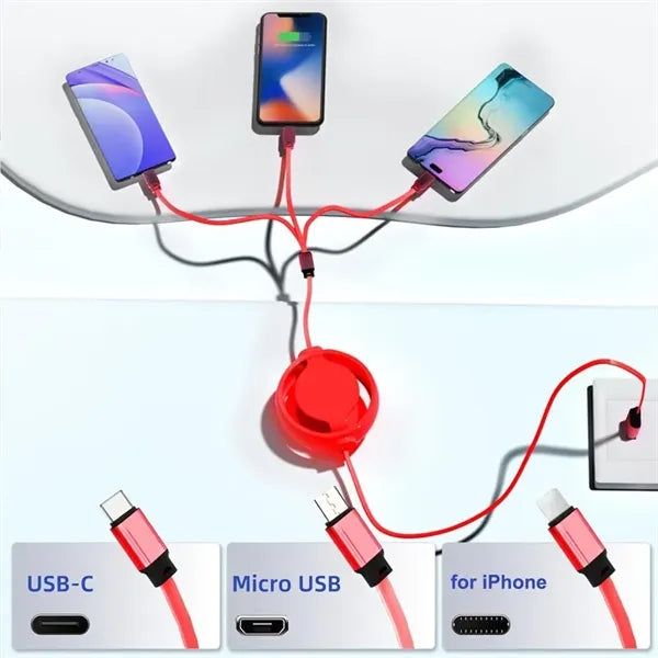 3 in 1 Retractable Charging Cable