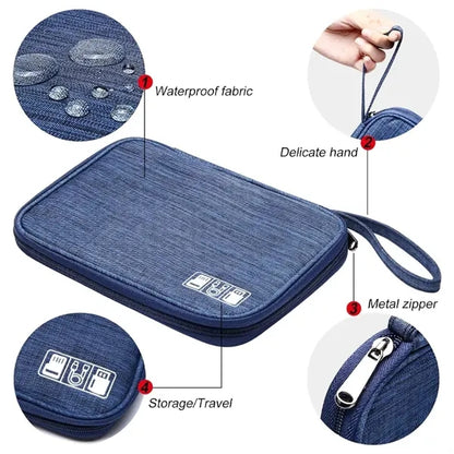 Travel Cable Cord Organizer Case