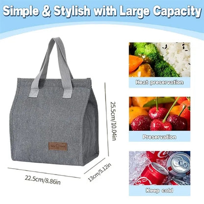 Simple Insulated Lunch Tote Bag