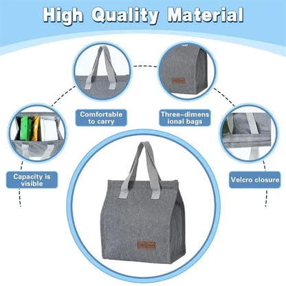 Simple Insulated Lunch Tote Bag