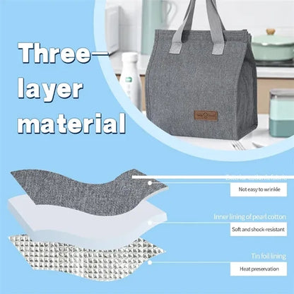 Simple Insulated Lunch Tote Bag