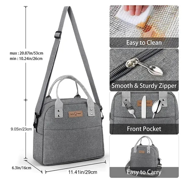 Insulated Lunch Bags with Adjustable Shoulder Strap