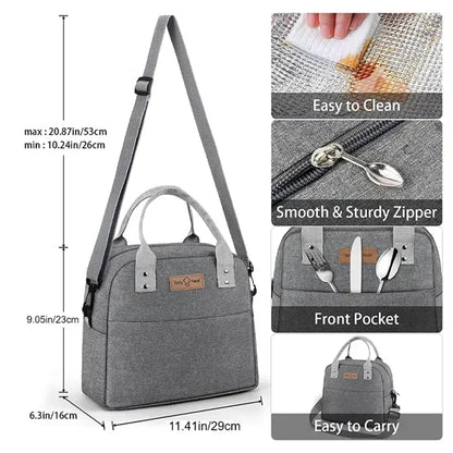 Insulated Lunch Bags with Adjustable Shoulder Strap