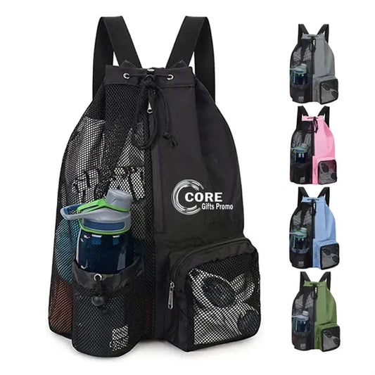 Mesh Backpack Swimming Drawstring Bag