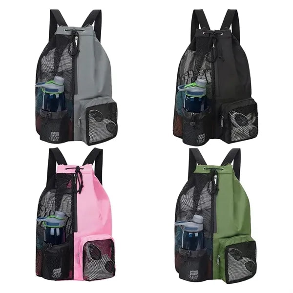 Mesh Backpack Swimming Drawstring Bag