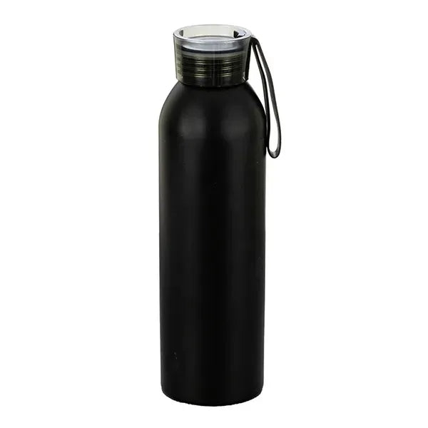 22 OZ Recycled RPET Aluminum Bottle With Carry Strap Lid