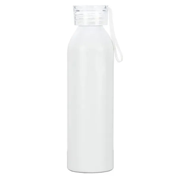 22 OZ Recycled RPET Aluminum Bottle With Carry Strap Lid