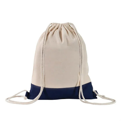 Two Tone Natural Drawstring Backpack