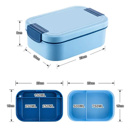Large Capacity Bento Lunch Box with Compartments