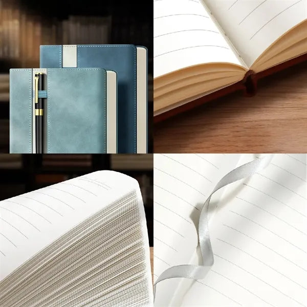 A5/B5 College Notebooks With Metal Pen Lined Travel Journal