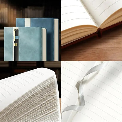 A5/B5 College Notebooks With Metal Pen Lined Travel Journal