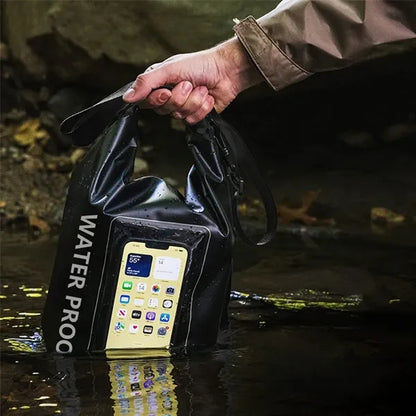 Large capacity roll top waterproof pool phone dry bag