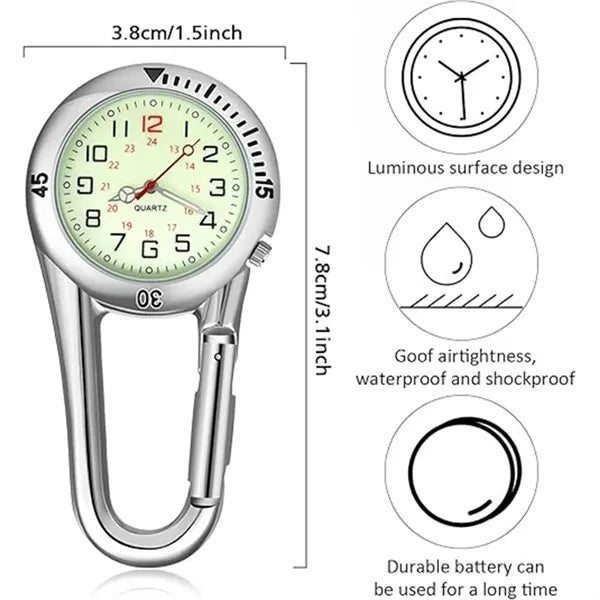 Clip On Glow Quartz Watch