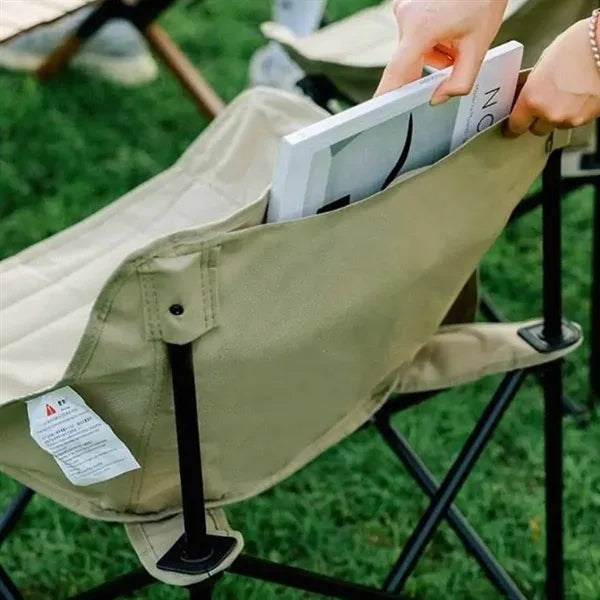 Lightweight Folding Camping Chair with Side Pocket