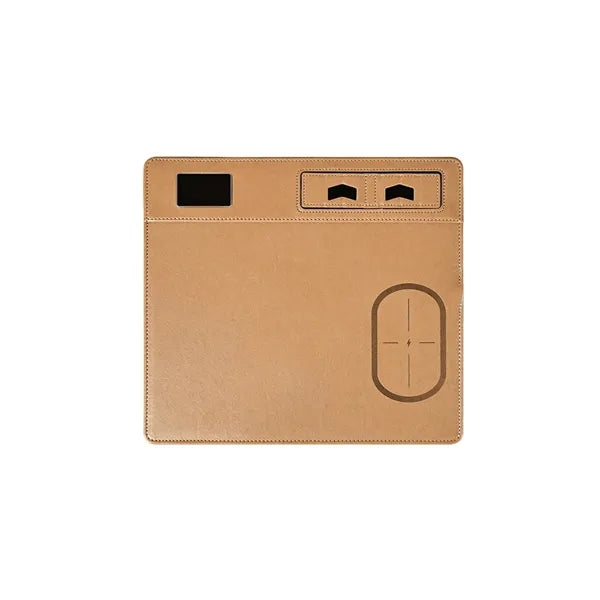 Wireless Charging Mouse Pad Premium Pu Leather
