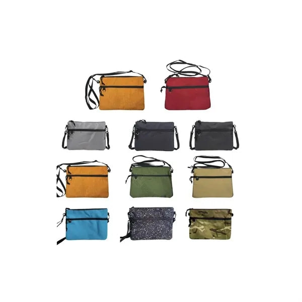 Polyester Crossbody Shoulder Bag Multiple Storage