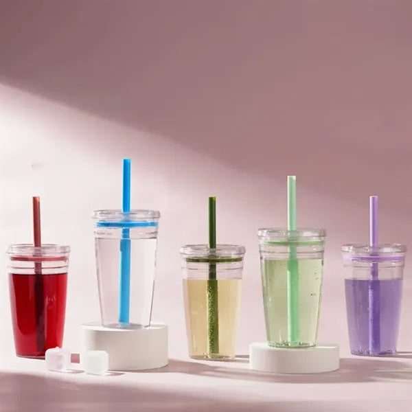 15 Oz Tritan Tumbler With Straw