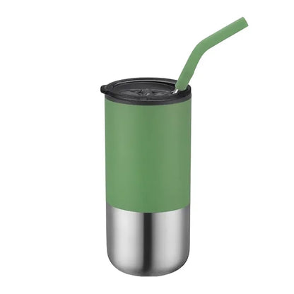 16oz. Double Wall SS / PP Tumbler w/Silicone Sip Steel Straw